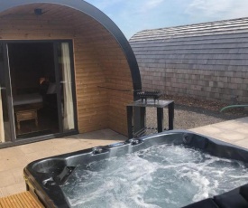 Superior glamping pod with hot tub