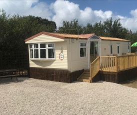 Countryside views from a luxury mobile home near Perranporth