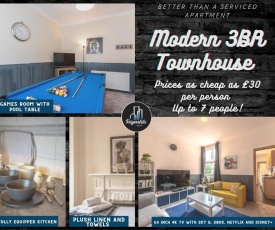 Modern 3BR home- Sky Q, Xbox and Pool Table