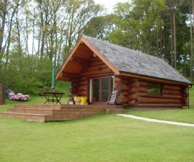 lyne view, log cabin